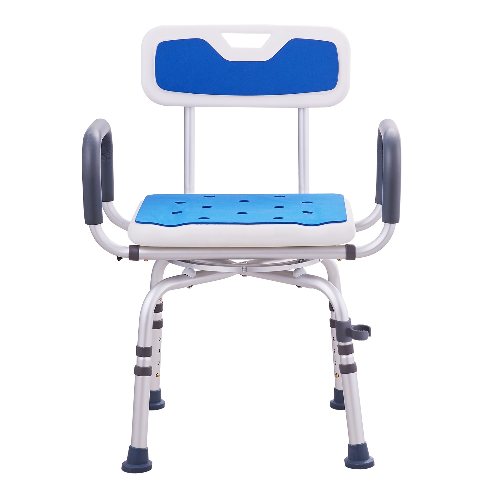 Shower Chair 360° Swivel Tub Shower Seat With Armrests & Backrest 400lbs_maomaolike.com